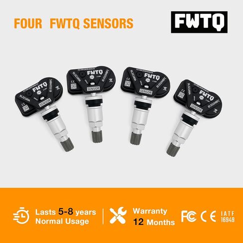 4-Pack TPMS Sensors for Ford/Lincoln/Mercury - 315MHz Pre-Programmed Tire Pressure Sensors for Ford F150-F550, Escape, Fusion, Lincoln MKX/MKC - Direct Fit OE# 9L3Z1A189A, DE8T1A180AA, DR3Z1A189A in Saudi Arabia