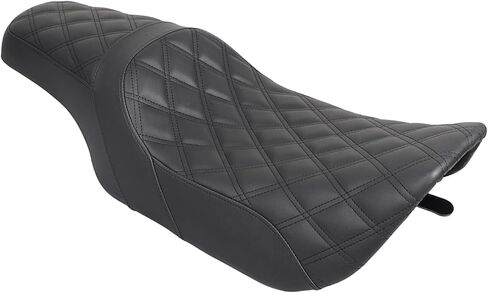 Black Stitching One-Piece Driver Passenger Two Up Seat Fit for Harley Road King FLHR 1997-2007 (Except FLHRS), Street Glide FLHX 2006-2007 in Saudi Arabia