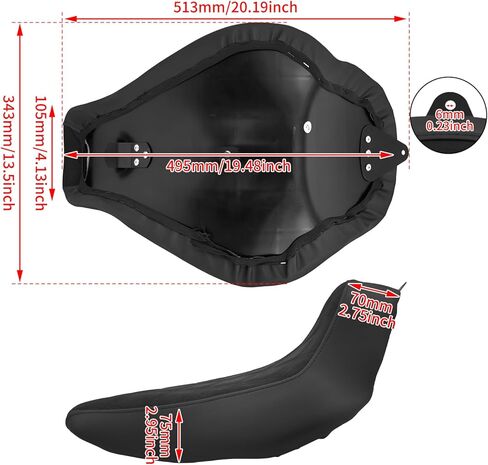 HDBUBALUS Motorcycle Solo Seat Cushion Diamond Leather Seat Compatible with Harley Breakout Fatboy 2018-2025 (Suede surface) in Saudi Arabia