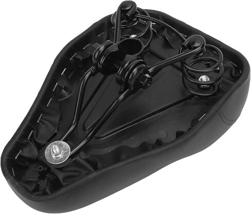 Qqmora Bike Seat Cushion Comfortable Sponge Seat Pad with Dual Springs for Motorized Bike Electric Scooter Mini Electric Bike Soft Elastic Material Durable Metal Shell in Saudi Arabia