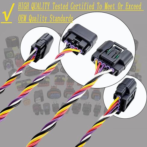 Mass Air Flow Meter MAF Sensor Harness Connector Plug Replacement For Honda 08-12 Accord 2.4L,10-18 CR-V 2.4L,12-18 Civic,12-15 Crosstour Acura,13-18 ILX,17-18 NSX, 09-14 TSX, 37980R40A01, 37980R11A01 in Saudi Arabia