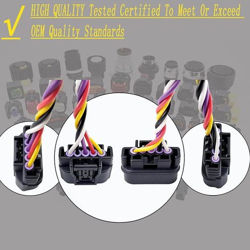 Mass Air Flow Meter MAF Sensor Harness Connector Plug Replacement For Honda 08-12 Accord 2.4L,10-18 CR-V 2.4L,12-18 Civic,12-15 Crosstour Acura,13-18 ILX,17-18 NSX, 09-14 TSX, 37980R40A01, 37980R11A01 in Saudi Arabia