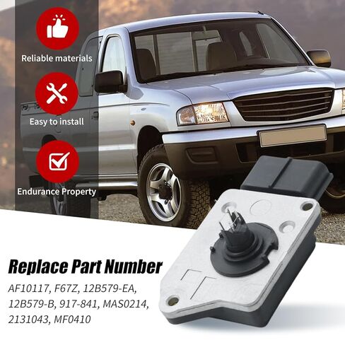 AF10117 Mass Air Flow Sensor Meter, Replacement for Ford Aerostar Escort Ranger 1995-2001, Replacement for Mazda 626 B2300 B2500 B3000 1995-2002 Replaces MAS0214 245-2039 in Saudi Arabia