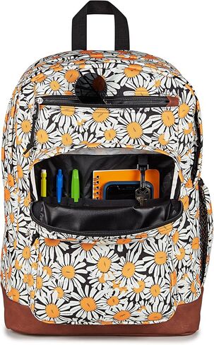 JanSport Cool Backpack with 15-inch Laptop Sleeve, Large Computer Bag Rucksack with 2 Compartments, Ergonomic Straps, Daisy Dreamscape in Saudi Arabia