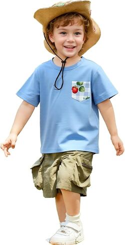 تي شيرت قطني للأولاد وتي شيرت للأم بأكمام قصيرة مناسب للأعمار من 2 إلى 10 سنوات in Kuwait