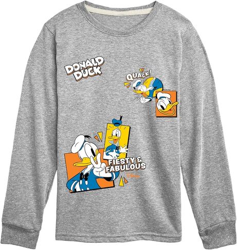تي شيرت ديزني - دونالد فو هيت - تي شيرت برسومات بأكمام طويلة للأولاد الصغار in Saudi Arabia