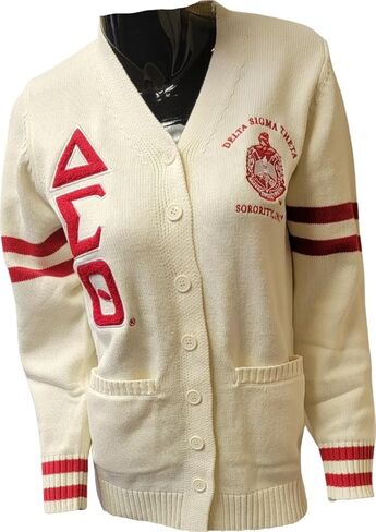 سترة بافلو دالاس دلتا سيجما/Σ Theta Chenille Varsity Cardigan [زر للأسفل - المرمر] - ID#67858-1054-2-0-34 in Saudi Arabia