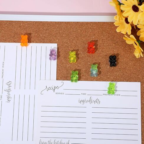 30PCS Cute Bear Push Pins, Fun Decorative Thumb Tacks for Cork Board Head Flatback Charms Decor, Office Decor, Classroom Decor, Home Decor in Saudi Arabia