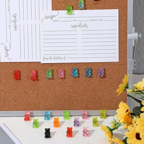 30PCS Cute Bear Push Pins, Fun Decorative Thumb Tacks for Cork Board Head Flatback Charms Decor, Office Decor, Classroom Decor, Home Decor in Saudi Arabia