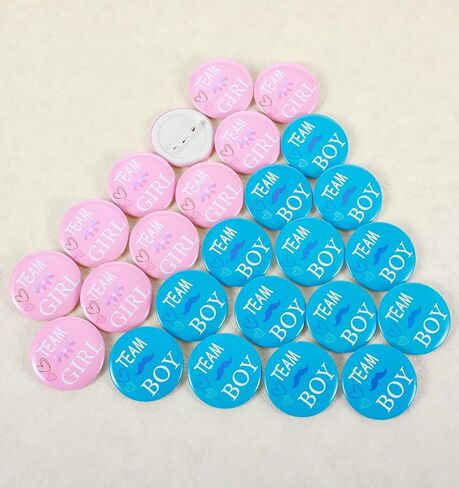 40 قطعة من دبابيس الكشف عن الجنس، دبابيس الفريق مقاس 1.8 بوصة للأولاد والبنات، أزرار وردية وزرقاء لاستحمام الطفل، هدايا حفلات إعلان الحمل in Kuwait