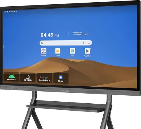75" 4K Smart Board,Google EDLA Certified with 50MP AI Camera,40-Point Touch Digital Whiteboard,Android 14, 8+128GB,SmartBoard for Classroom Office Home（Wall Mount Included） (75 Inch) in Saudi Arabia