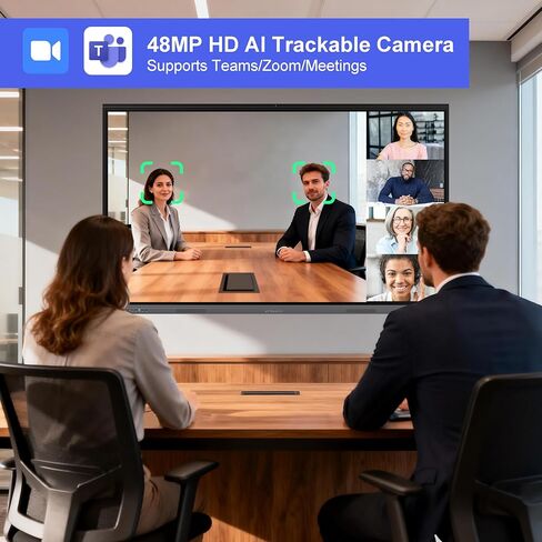 75" 4K Smart Board,Google EDLA Certified with 50MP AI Camera,40-Point Touch Digital Whiteboard,Android 14, 8+128GB,SmartBoard for Classroom Office Home（Wall Mount Included） (75 Inch) in Saudi Arabia
