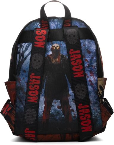 حقيبة ظهر صغيرة من النايلون الفاخر مقاس 13 بوصة من Warner Brothers Friday The 13th Jason مقاس 13 بوصة in Saudi Arabia
