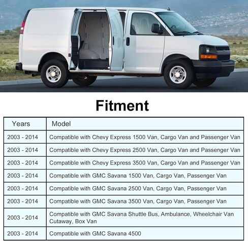 FZJDSD غطاء مقعد جلدي من الألياف الدقيقة للسائق أو الراكب باللون الرمادي متوافق مع Chevy Express GMC Savana Work Van 1500 2500 3500 2003 2004 2005 2006 2007 2008 2009 2010 2011 2012 2013 2014 in Saudi Arabia