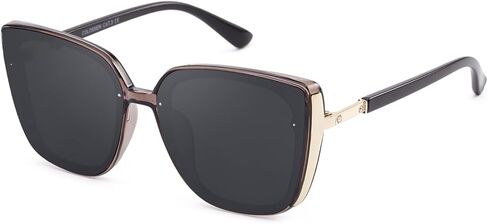 نظارات شمسية للشاطئ من كولوسين للنساء والرجال، نظارات شمسية عصرية كبيرة الحجم، نظارات شمسية مربعة كلاسيكية in Kuwait