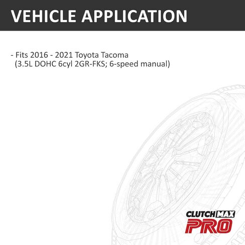 مجموعة القابض ClutchMaxPRO Performance Stage 3 متوافقة مع Toyota 2016-2021 Tacoma 3.5L 2GR-FKS 6 سرعات يدوية (CP16097HDC-ST3) in Saudi Arabia