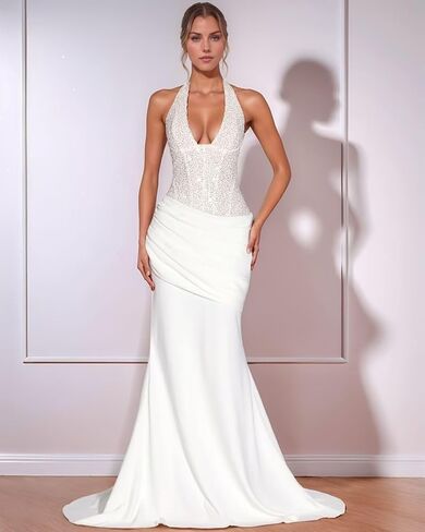 Sequin Prom Dress Long for Women Mermaid Bridesmaid Dresses 2026 Chiffon Pleated Formal Evening Gowns in Saudi Arabia