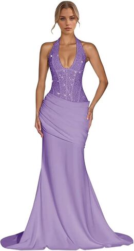 Sequin Prom Dress Long for Women Mermaid Bridesmaid Dresses 2026 Chiffon Pleated Formal Evening Gowns in Saudi Arabia