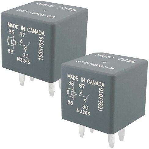 3F2T-14B192-CA (2-Pack) 12V 40A 4-Pin SPST مرحل طاقة السيارة متوافق مع Ford F150 Explorer Expedition يعمل على إصلاح عدم وجود بداية واستبدال مشكلات مضخة الوقود لـ 15357016 5L3Z-14N089-AA in Saudi Arabia