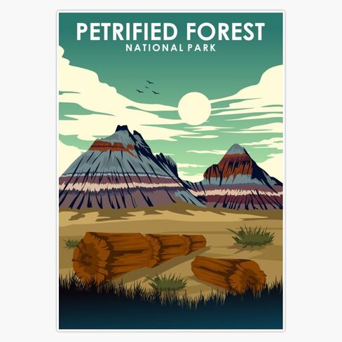 Magnet Petrified Forest National Park Travel Poster Magnet Vinyl Decal Sticker 5" in Saudi Arabia