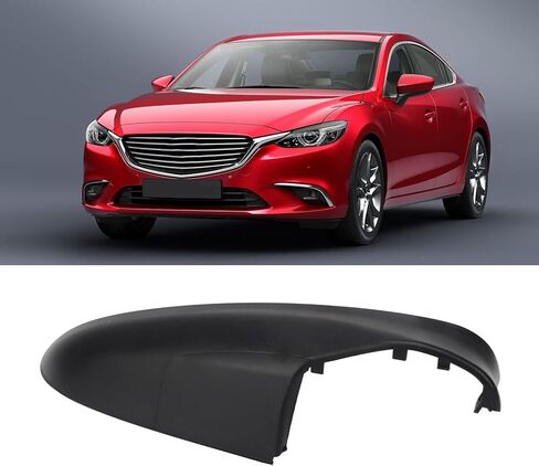 غطاء خلفي لمرآة الرؤية الخلفية، غطاء خلفي لمرآة الرؤية الخلفية باللون الأسود بزوايا مستديرة ملونة لـ 6 Atenza 214‑217 (يمين 57731FJ2) in Kuwait