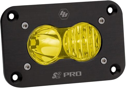 Baja Designs S2 Pro Black Flush Mount LED Auxiliary LED Light Pod (Wide Cornering; Clear) in Saudi Arabia