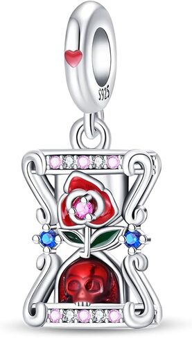 Sterling Silver Tarot Card Charms Collection, Enamel Dangle Pendants with Crystals, Major Arcana Design for Bracelets, Necklaces, 925 Silver in Saudi Arabia