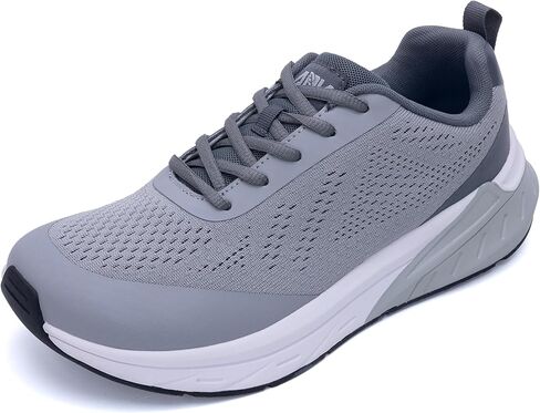 أحذية مشي واسعة للرجال صندوق عريض لأصابع القدم دعم قوس أحذية رياضية لتقويم العظام لالتهاب اللفافة الأخمصية أقدام مسطحة لتخفيف الآلام in Kuwait