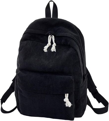 سروال قصير حقيبة السفر المرأة خمر عارضة Kawaii لطيف الجمالية غامض رقيق أفخم الصوف حقيبة الظهر Daypack (أبيض) in Kuwait