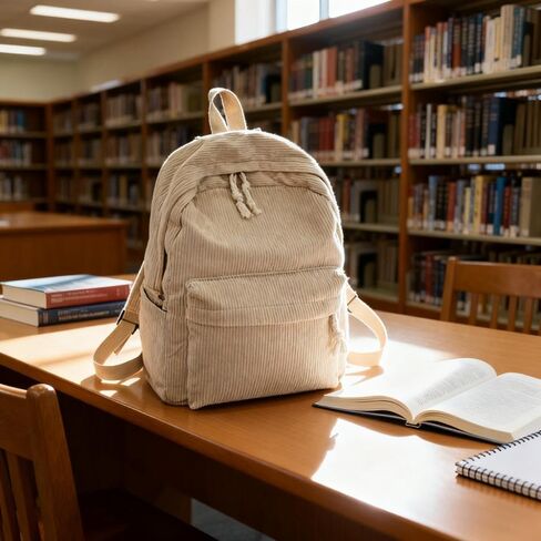 سروال قصير حقيبة السفر المرأة خمر عارضة Kawaii لطيف الجمالية غامض رقيق أفخم الصوف حقيبة الظهر Daypack (أبيض) in Kuwait