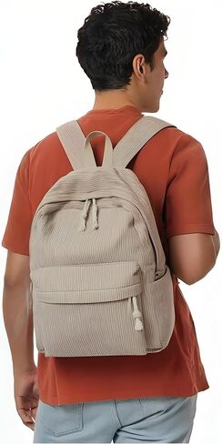سروال قصير حقيبة السفر المرأة خمر عارضة Kawaii لطيف الجمالية غامض رقيق أفخم الصوف حقيبة الظهر Daypack (أبيض) in Kuwait