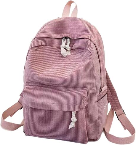 سروال قصير حقيبة السفر المرأة خمر عارضة Kawaii لطيف الجمالية غامض رقيق أفخم الصوف حقيبة الظهر Daypack (أبيض) in Kuwait