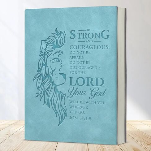 Christian Journal Notebook Bible Verse Joshua 1:9 Be Strong and Courageous Scripture Religious Writing Notebook Gifts in Saudi Arabia