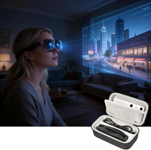 حافظة نظارات AR لـ XREAL One /Air 2 / Air 2 Pro، لنظارات RayNeo Air 3s /Pro الذكية، صندوق صلب يحمل لكاميرات Beam Pro ثلاثية الأبعاد، ملحقات محولات الكابلات للمبدعين / المسافرين / اللاعبين - الصندوق فقط in Saudi Arabia