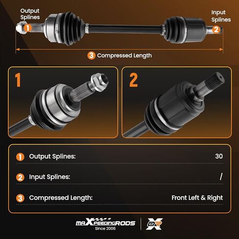 maXpeedingrods Pair (2) Front CV Axle Drive Shaft for Honda CR-V 2007 2008 2009 2010 2011 2012 2013 2014, L4 2.4L, Driver and Passenger Side, Replace# 66-4256, 66-4257 in Saudi Arabia