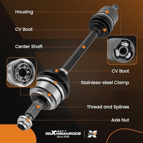 maXpeedingrods Pair (2) Front CV Axle Drive Shaft for Honda CR-V 2007 2008 2009 2010 2011 2012 2013 2014, L4 2.4L, Driver and Passenger Side, Replace# 66-4256, 66-4257 in Saudi Arabia
