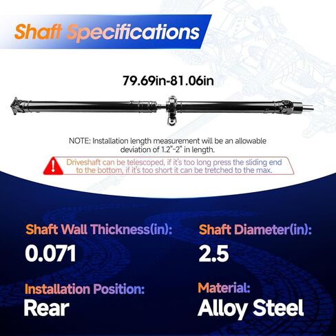 Rear Drive Shaft Prop Shaft Driveshaft Assembly [Automatic Transmission] Fit for BMW E90 325i 2006, 328i 2007 2008 2009 2010 2011 2012 2013, OE 26107527355, 26107551199 in Saudi Arabia