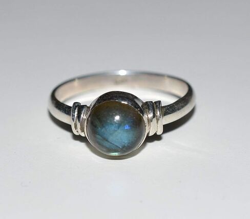 Navya Craft Labradorite Ring for Women, Natural Labradorite Gemstone Ring 925 Sterling Silver, Handmade Dainty Boho Promise Ring, November Birthstone Jewelry, Minimalist Stacking Ring Gift for Her in Saudi Arabia