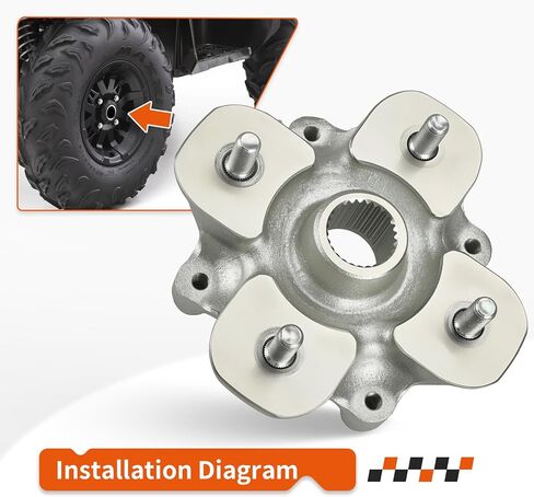 Front Rear Hub for Yamaha Grizzly Kodiak 450 550 700 YFM450 YFM550 YFM700 2007-2024 B16-F510D-01-00 3B4-25111-11-00 in Saudi Arabia