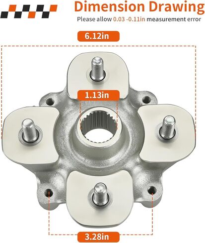 Front Rear Hub for Yamaha Grizzly Kodiak 450 550 700 YFM450 YFM550 YFM700 2007-2024 B16-F510D-01-00 3B4-25111-11-00 in Saudi Arabia