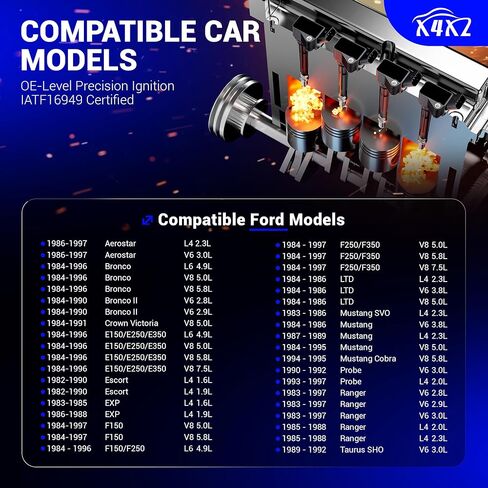 DG470 High Performance Ignition Coil Compatible with Ford F-150/F-250/F-350/Ranger/Taurus/Mustang, Lincoln Town Car, Mercury Sable/Cougar, Mazda 7.5L 5.8L 5.0L 3.8L Outboard Engine Boat in Saudi Arabia
