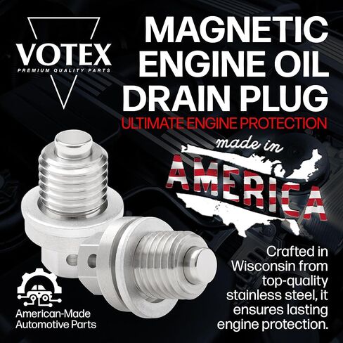 Votex - Magnetic Oil Drain Plug fits Indian FTR (2019-2024) - Made in USA - Part Number 7052306 in Saudi Arabia