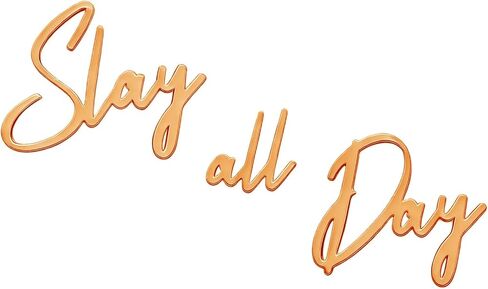 Full Pink Color Finish Slay All Day Teen Room Decor for Girls 18 Inches x 7.1 Inches, Preppy Room Decor, Aesthetic Room Decor, Downtown Teenage Girl Room Decor,Dorm Decor for College Girls, Cute Preppy Room Stuff in Kuwait