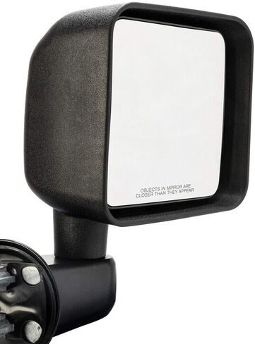 مرآة جانبية للراكب الأيمن لسيارة جيب رانجلر 2007-2017، قابلة للطي يدويًا، نسيج أسود، استبدال مباشر، هيكل متين وسهل التركيب in Kuwait