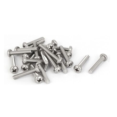 Uxcell M6x18mm 316 الفولاذ المقاوم للصدأ فيليبس عموم رئيس آلة مسامير فضية اللون 10 قطع in Saudi Arabia
