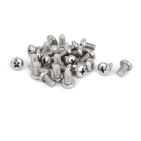 Uxcell M6x18mm 316 الفولاذ المقاوم للصدأ فيليبس عموم رئيس آلة مسامير فضية اللون 10 قطع in Saudi Arabia