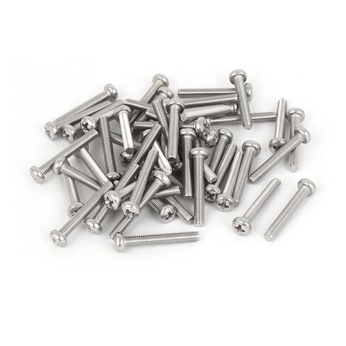 Uxcell M6x18mm 316 الفولاذ المقاوم للصدأ فيليبس عموم رئيس آلة مسامير فضية اللون 10 قطع in Saudi Arabia