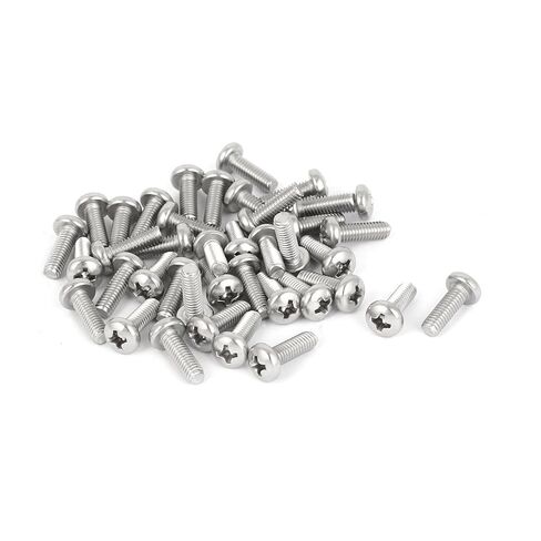 Uxcell M6x18mm 316 الفولاذ المقاوم للصدأ فيليبس عموم رئيس آلة مسامير فضية اللون 10 قطع in Saudi Arabia