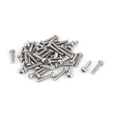 Uxcell M6x18mm 316 الفولاذ المقاوم للصدأ فيليبس عموم رئيس آلة مسامير فضية اللون 10 قطع in Saudi Arabia