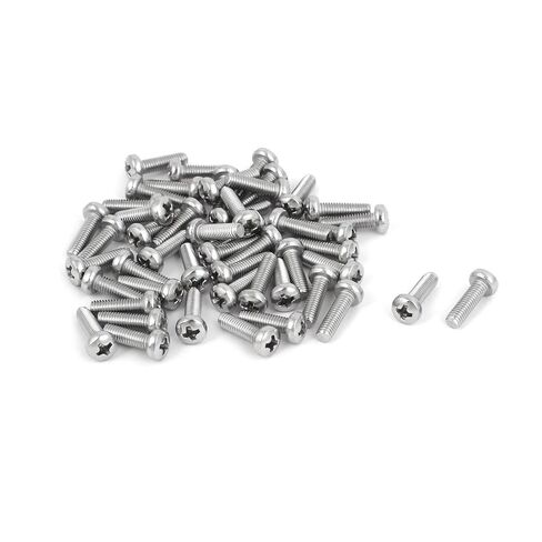 Uxcell M6x18mm 316 الفولاذ المقاوم للصدأ فيليبس عموم رئيس آلة مسامير فضية اللون 10 قطع in Saudi Arabia